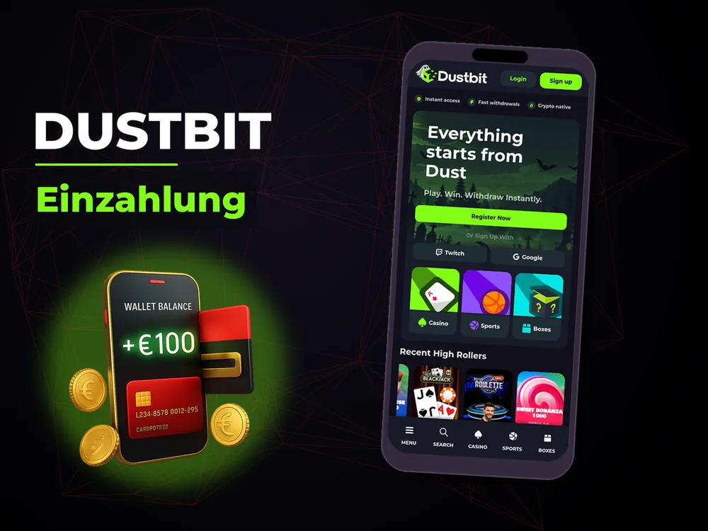 Dustbit - Einzahlung