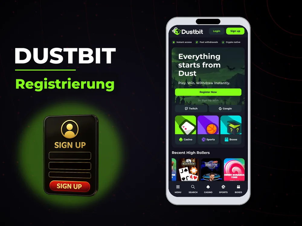 Dustbit - Registrierung